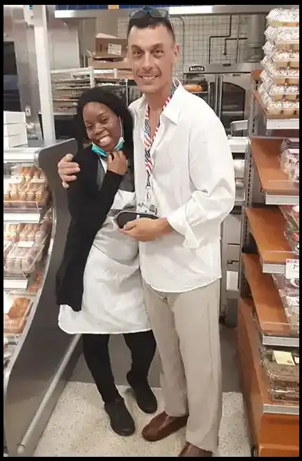 Butterflies and Friendships Book author David Haave sharing the books love with his fans Boca Raton Publix 2022 -- David Haave